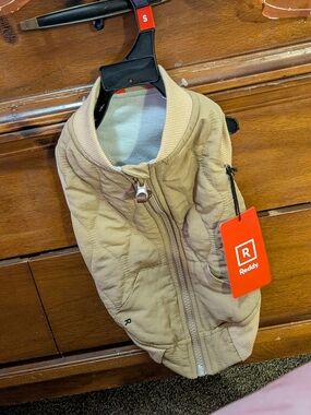 Reddy Quilted Tan Dog Jacket - Small